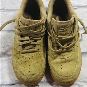 Youth Nike Suede Tan Air Force 1's